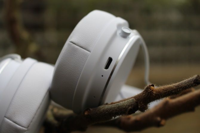 Urbanear Plattan 2 Bluetooth Headphones showing micro-USB charging port