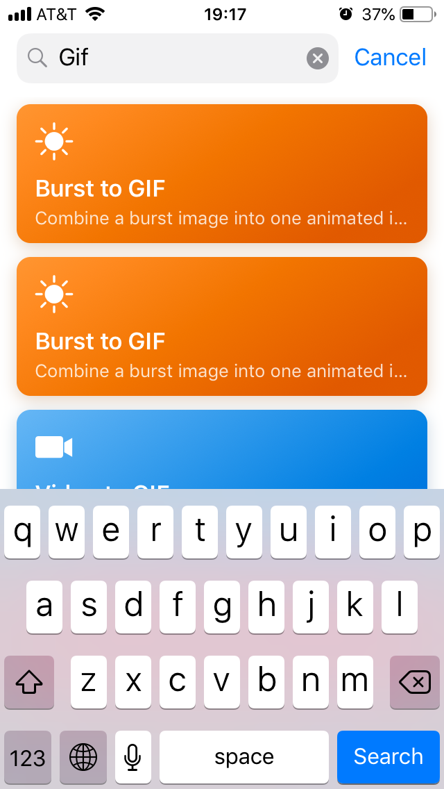 How to create a Burst to GIF shortcut