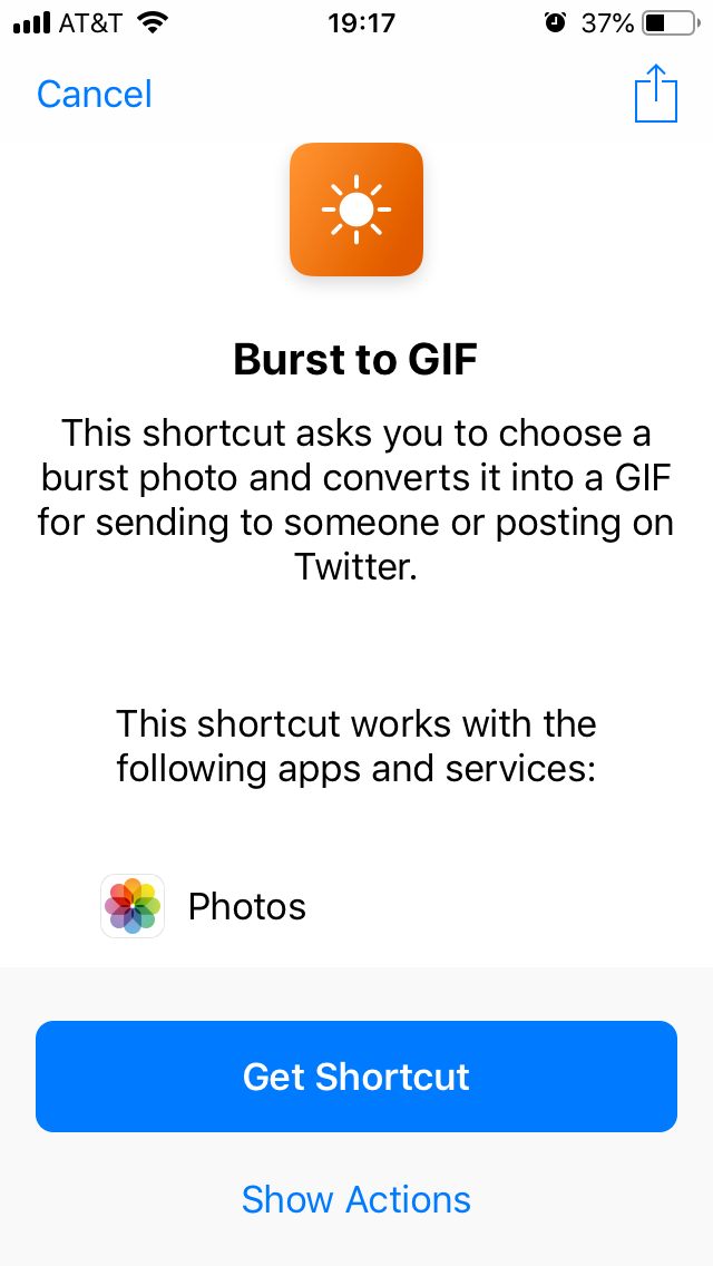 How to create a Burst to GIF shortcut: Part 2
