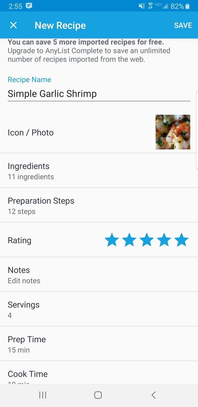 windows 10 and android best free recipe organizer app