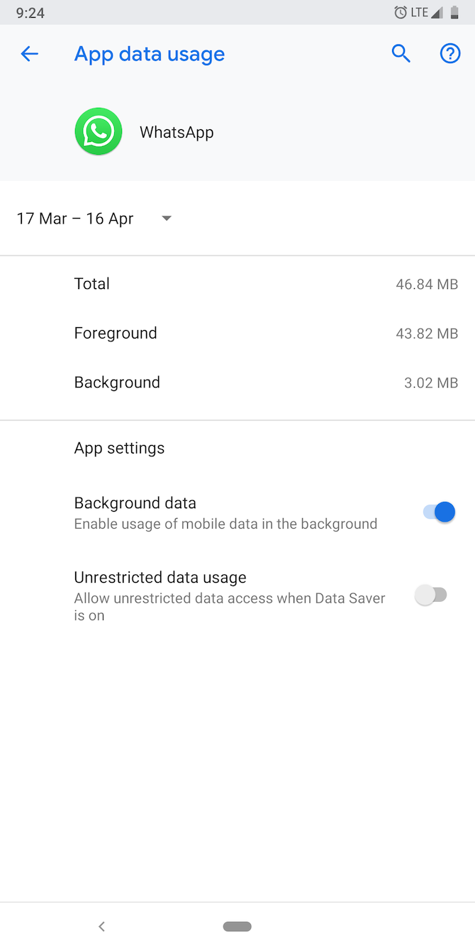 Whatsapp Data Usage Settings In Android