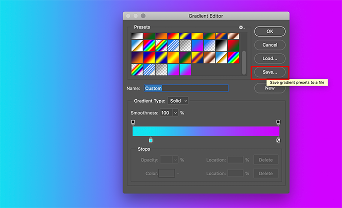 create a custom gradient using photoshop cc
