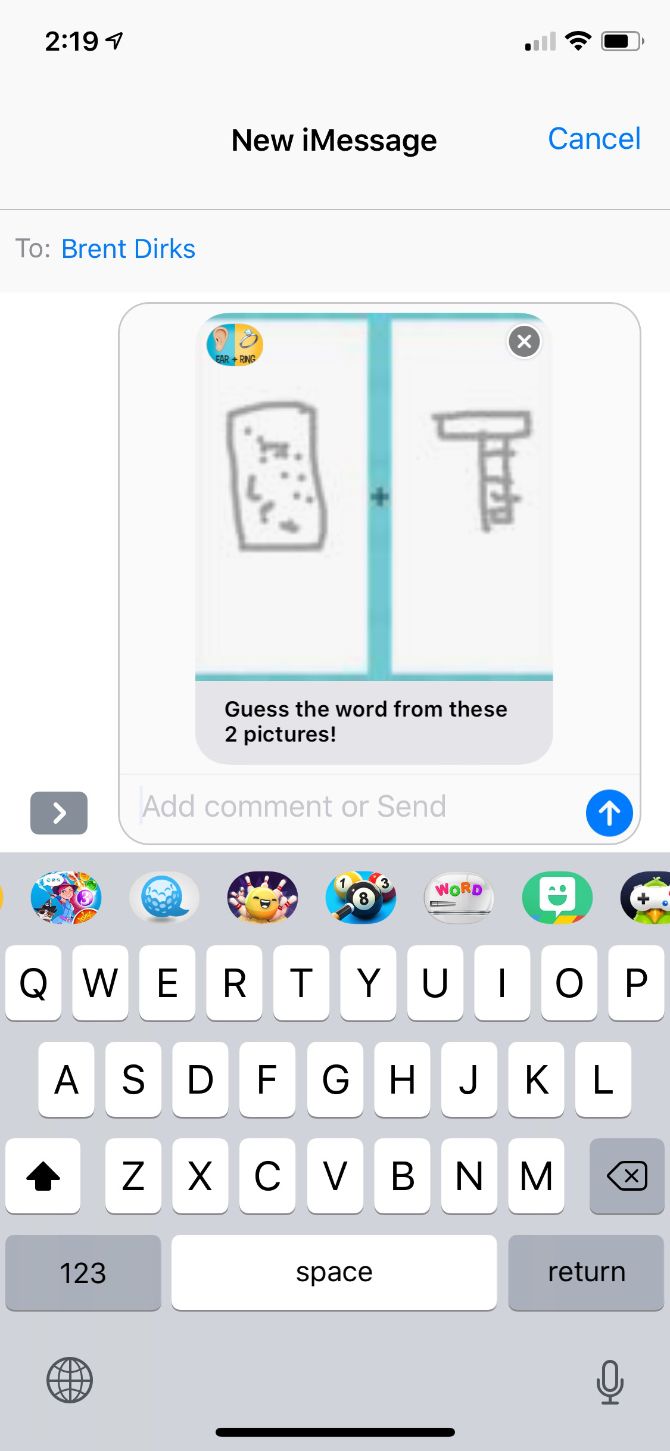 iMessage Pictoword Guess