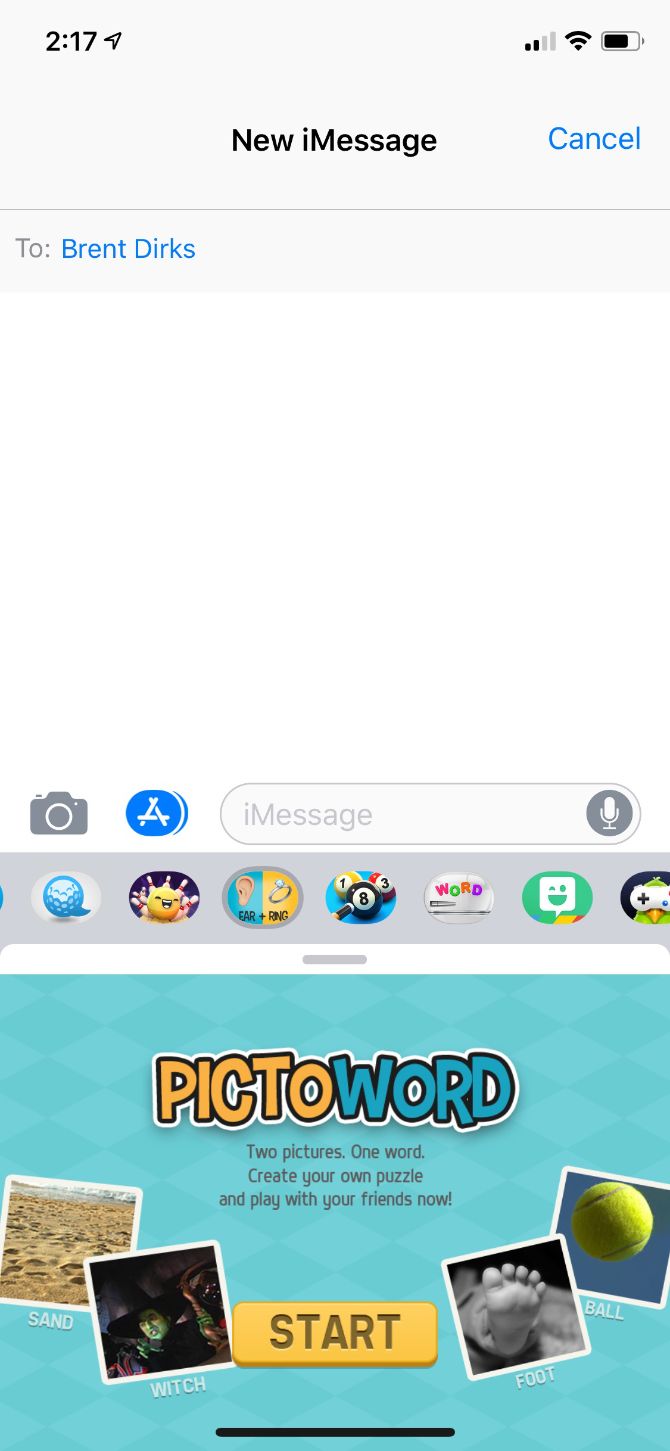 iMessage Pictoword Game