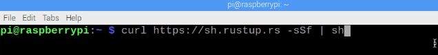 The Terminal command required to install Rust