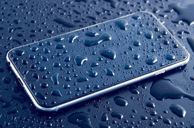 Wet iPhone screen