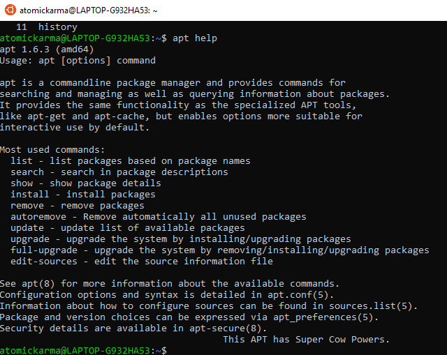 So erhalten Sie das Linux-Terminal mit dem Windows-Subsystem für Linux - muo windows bash help.png?q=50&amp;fit=crop&amp;w=750&amp;dpr=1
