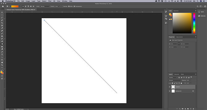 Photoshop CC Drawing a Gradient