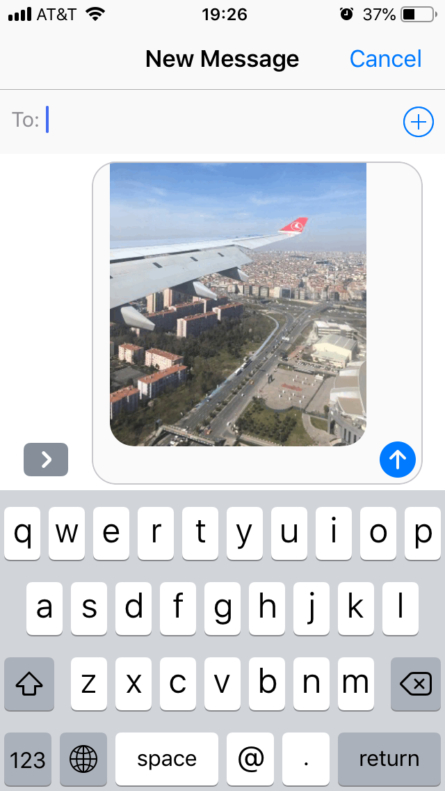 How to send the GIF via iPhone Messages