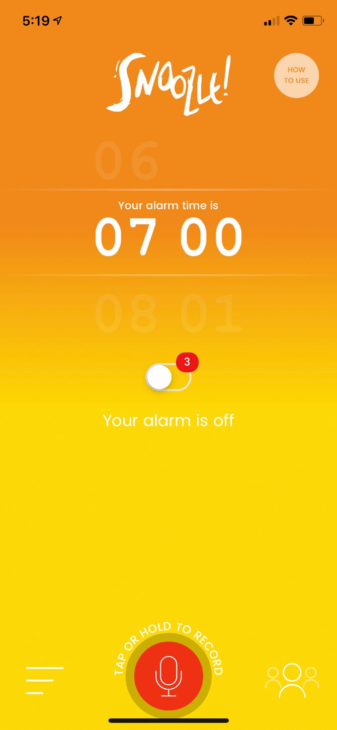 Snoozle Main Alarm