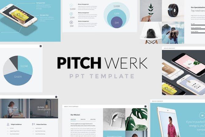 1. Pitch Werk: Elegant PowerPoint Pitch Template Deck
