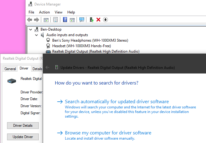 Device Manager Update Driver Manually