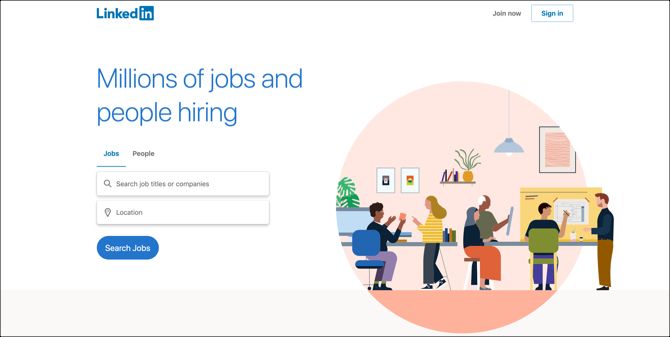 LinkedIn Jobs Job Search Main Page