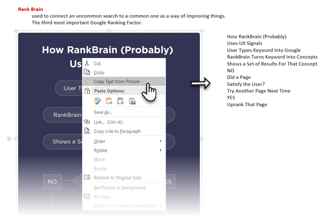 Using OCR in OneNote