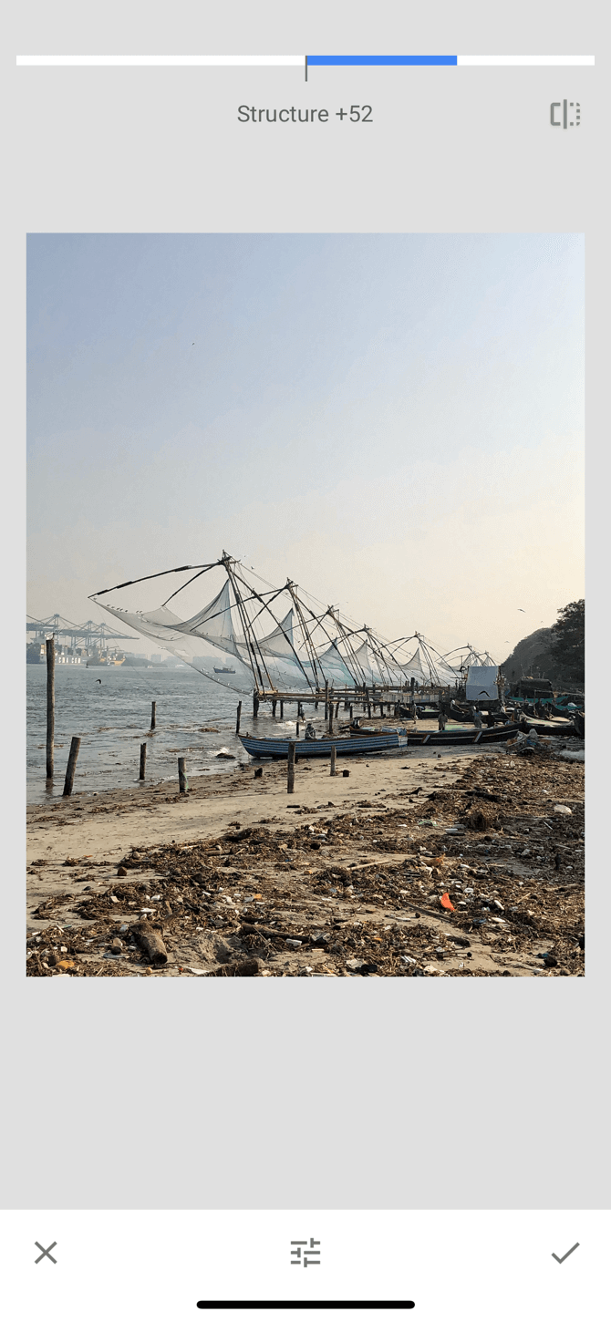 Snapseed Adjusting Structure in Details
