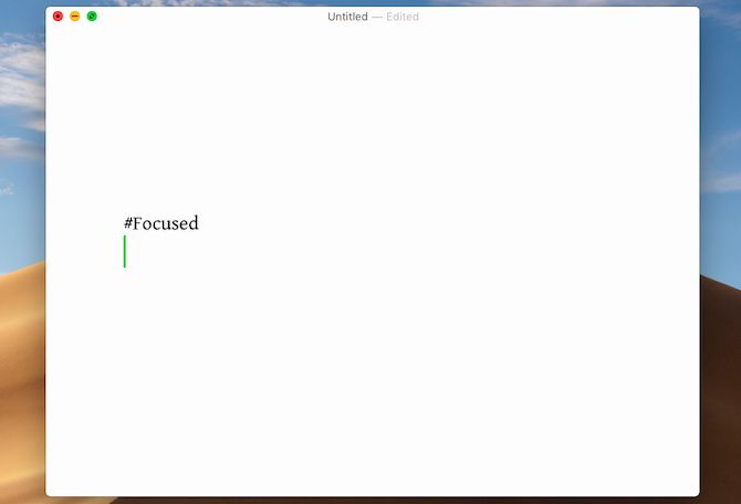 Focused, a distraction-free writing app for Mac