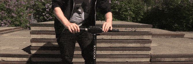 A gif showing off the folding handlebars of the S1