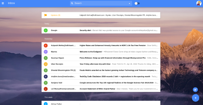 Darwin Mail brings back Inbox by Google interface for Gmail
