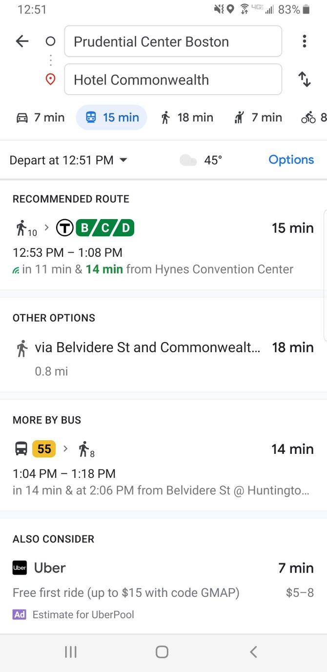 Google Maps Public Transit Tracker App Bus Tram Route