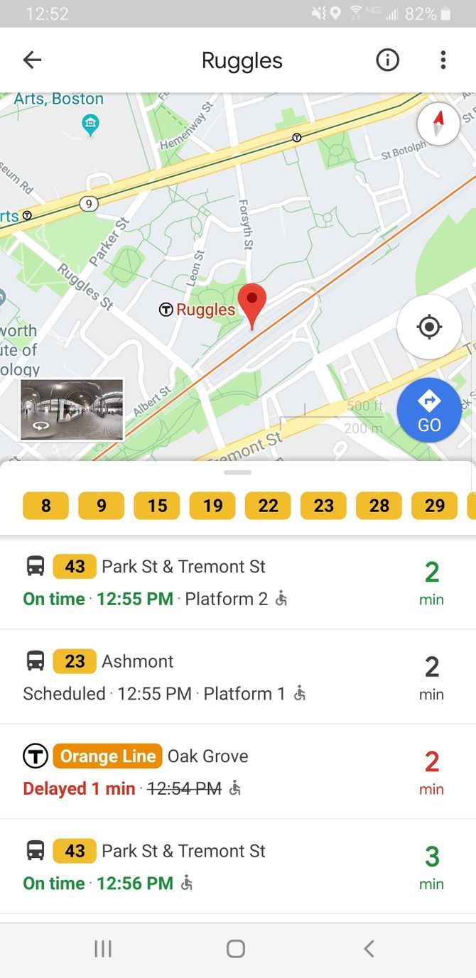 Google Maps Public Transit Tracker App Train Schedule