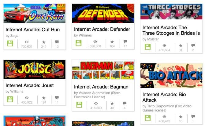 The Internet Arcade on the Internet Archive