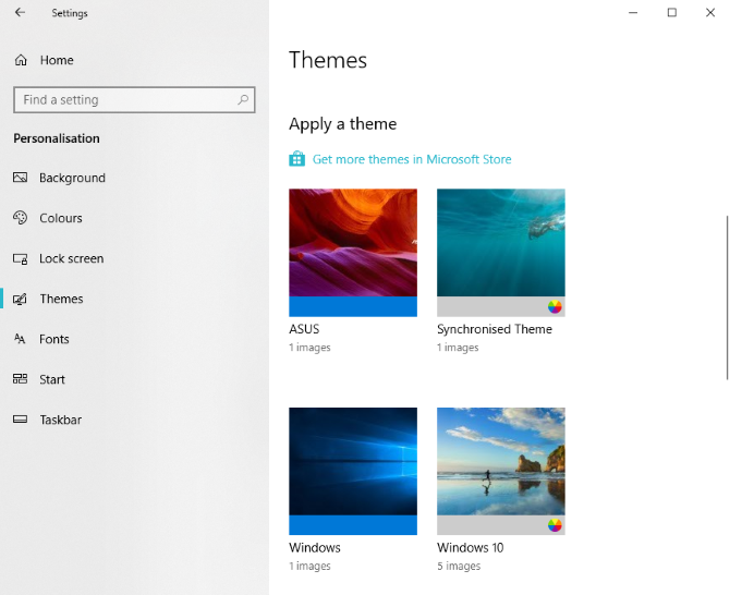 Choose your Windows 10 theme