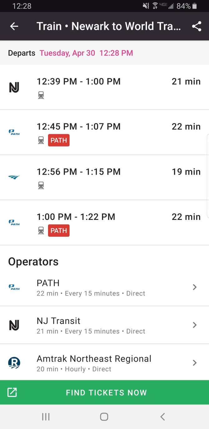 Rome2rio Public Transit Tracker App Train Schedule