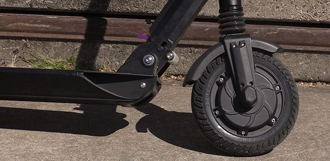 The front wheel motor also operates as a regenerative magnet brake