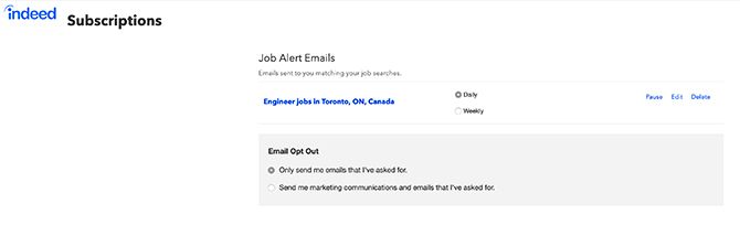 Indeed Delete Job Alert