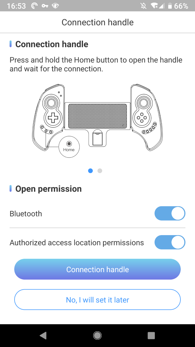 Gladius Mini App Screenshot - Controller Connected