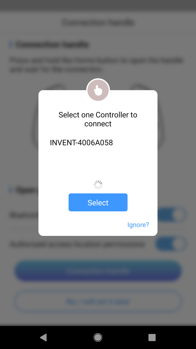 Gladius Mini App Screenshot - Controller Connection