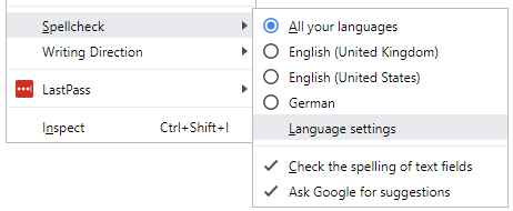 spell check for chrome mac