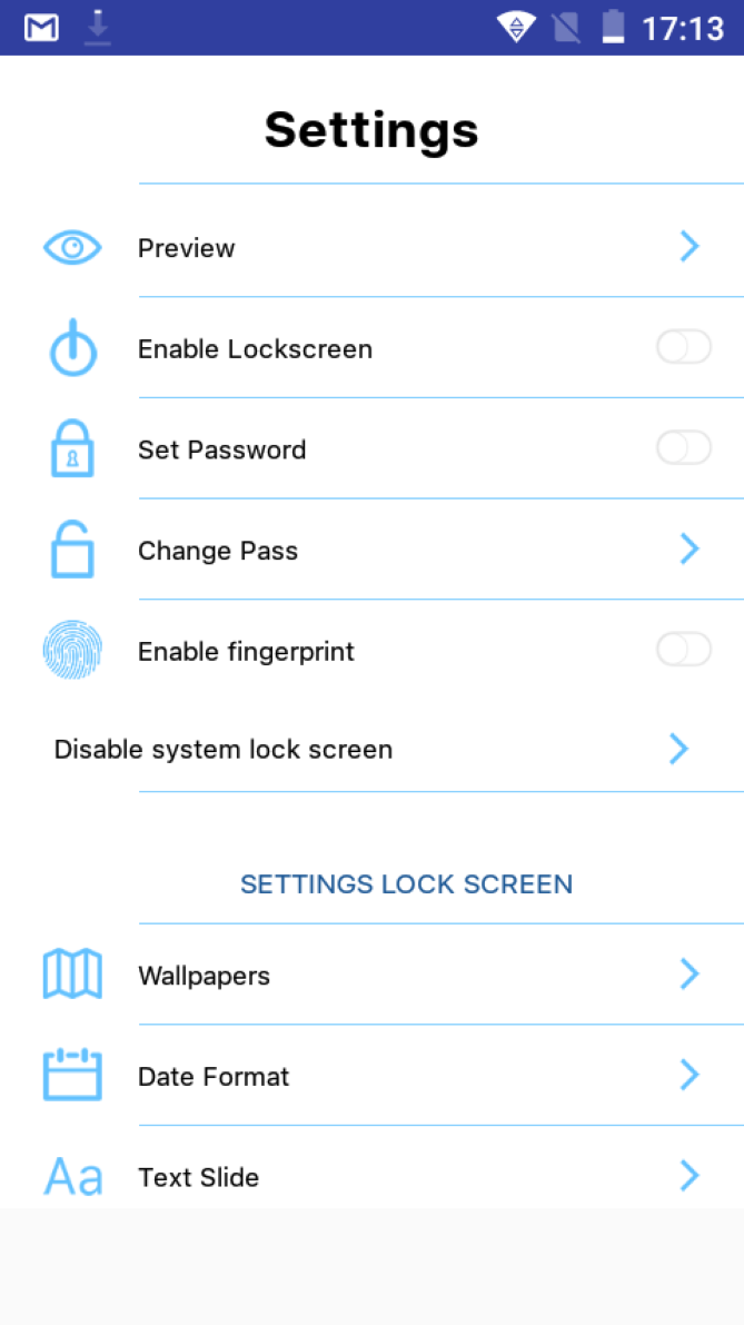 IOS12 Lock Screen settings