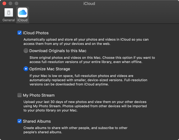 Photos Optimize Storage