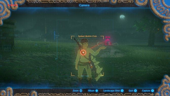 A screenshot of Breath of the Wild on Switch