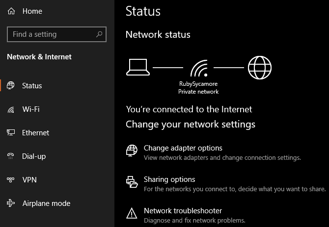 windows tested your internet connection and verified