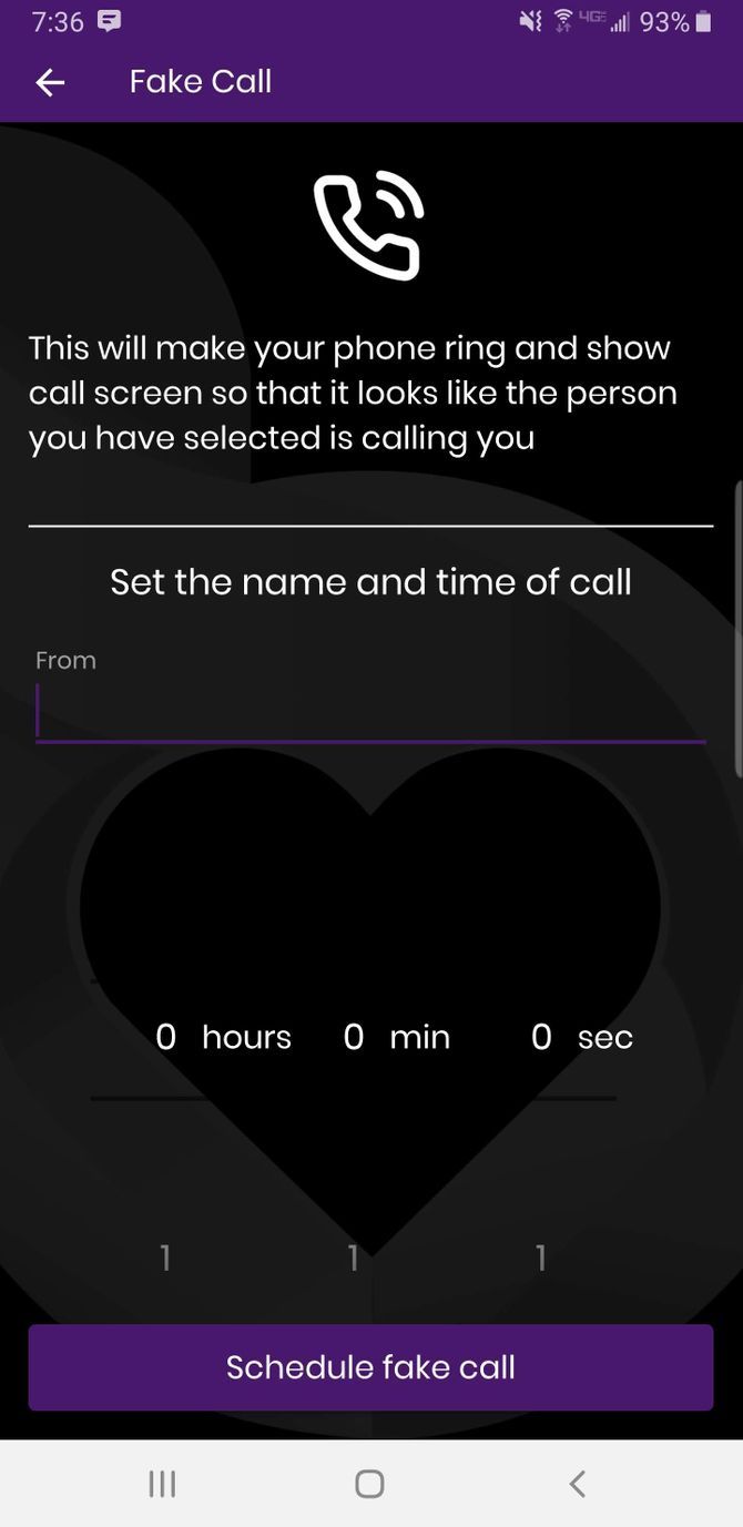 bSafe Personal Safety App Fake Call
