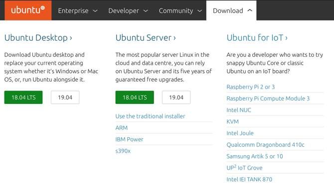 Ubuntu Server download on the Ubuntu website