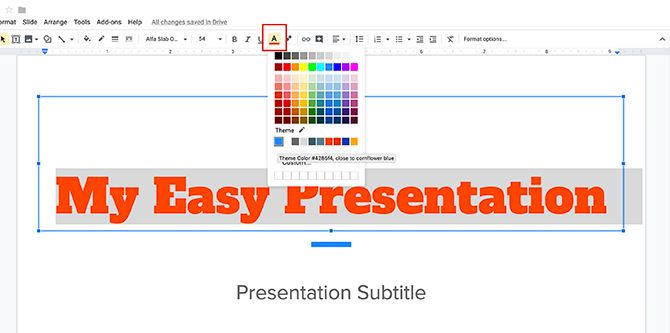 How to Create a Presentation Google Slides Change Font Color