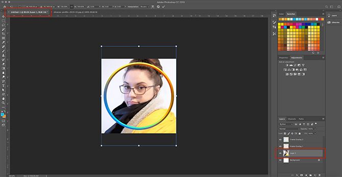 How to Make Photo Frame Photoshop Drag Picture