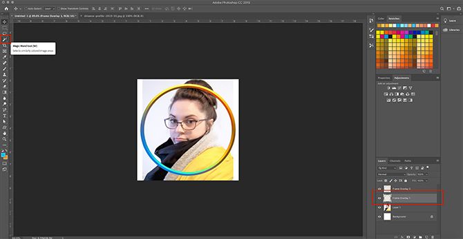 How to Make Photo Frame Photoshop Select Picture