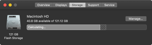 macOS Storage Section