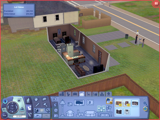 The Sims 3 home building tool