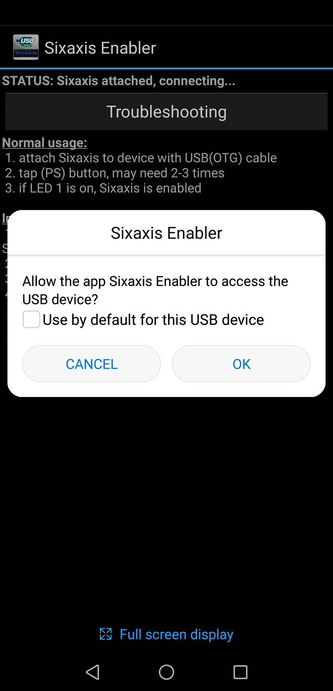 sixaxis enabler approval popup