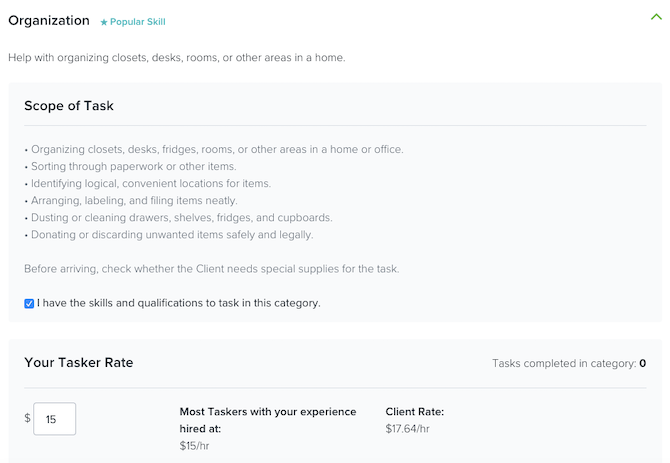 TaskRabbit jobs in the Organization category