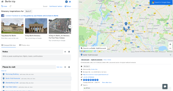 TravelChime lets groups of travelers make itineraries and plans together on a map