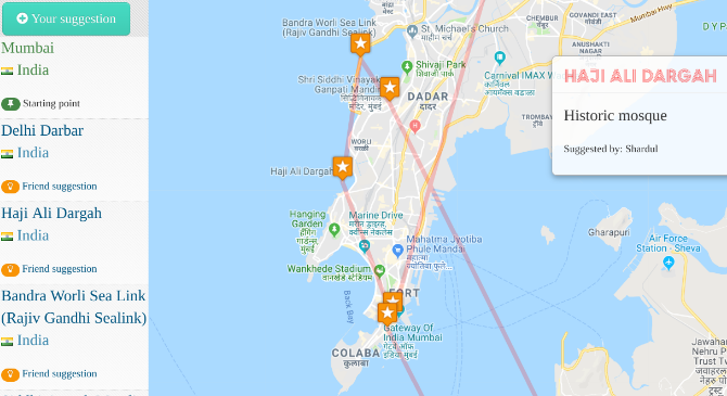Where would you go (WWYG) lets you ask friends for travel recommendations and interesting spots on a map