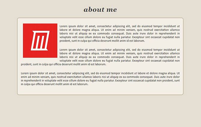 Website Templates - About Me