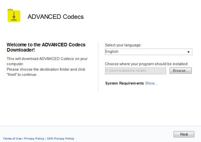 Advanced Codec Installer