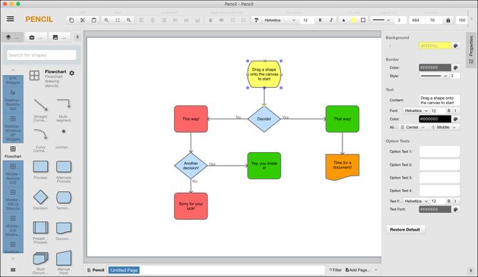 Pencil flow shop chart software